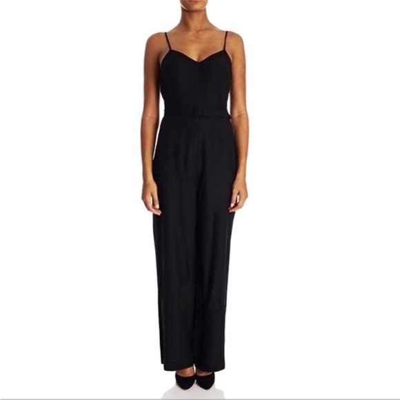 Polo Ralph Lauren Brigitte Jumpsuit Solid Black Minimalist Dressy Sleeveless - Picture 1 of 15